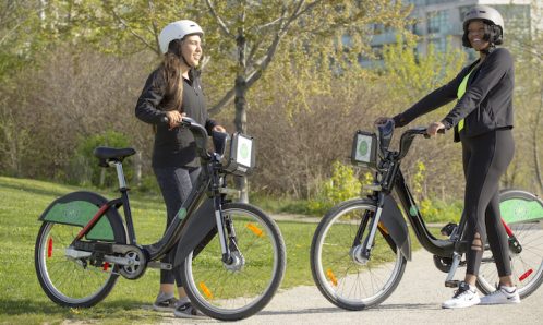 Exercising with bike share toronto