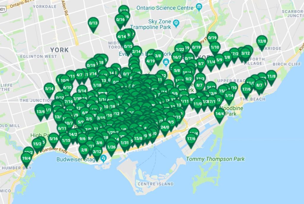 Bike Share Toronto System Map - Sept 4