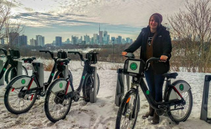 biking in the winter 