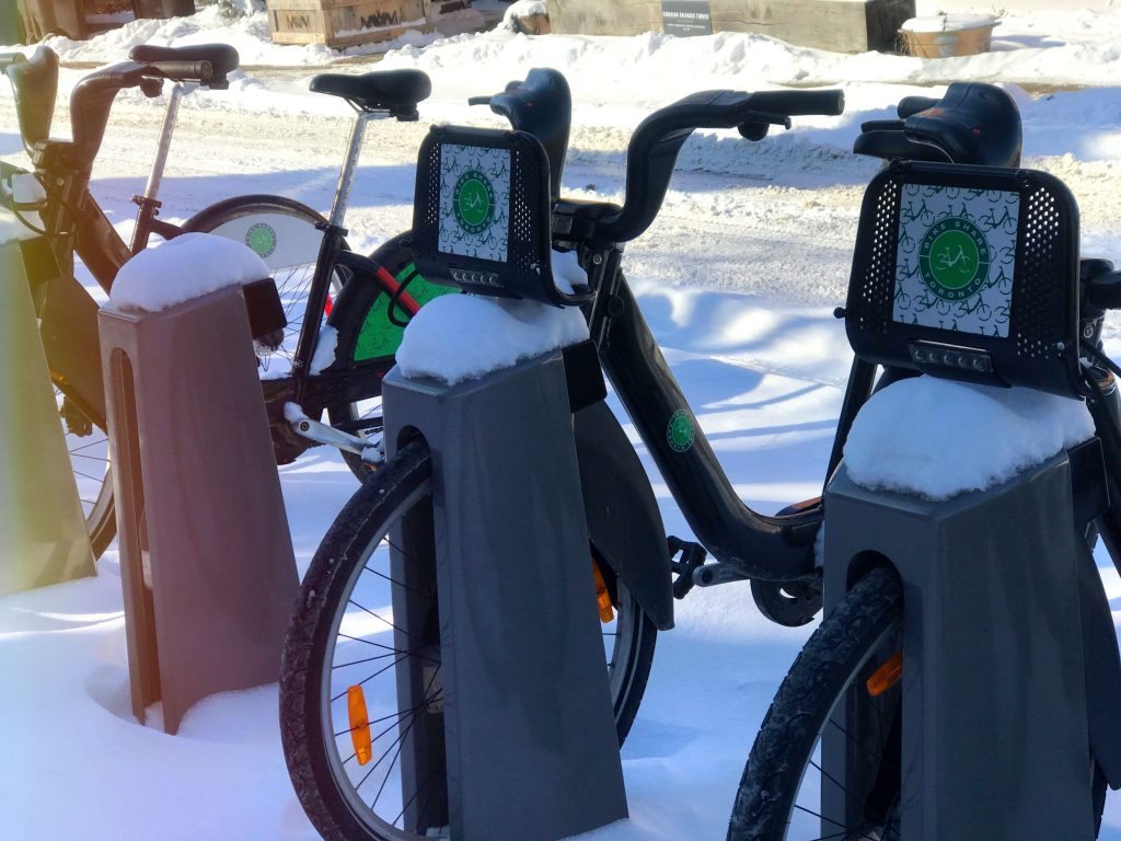 Snow Bikes Docked