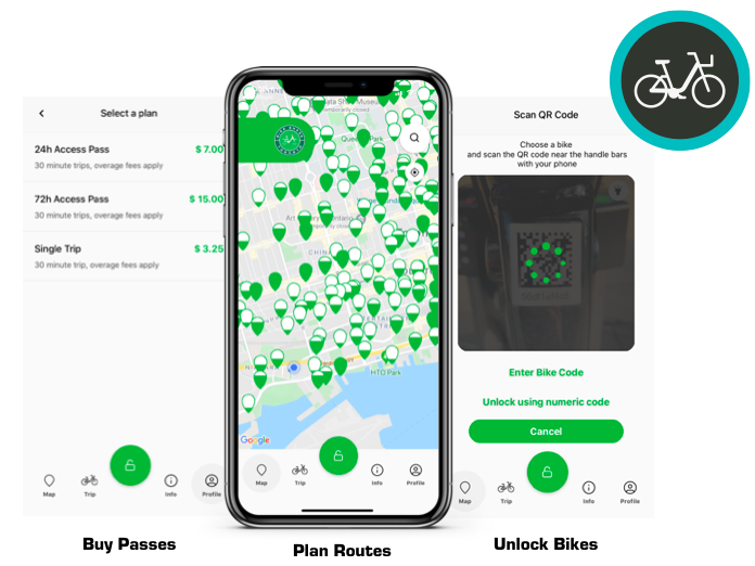 Bike Share Toronto app features