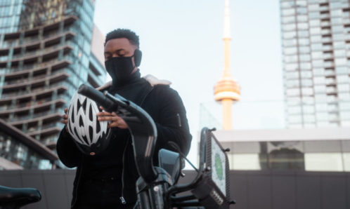 Winter Biking with mask