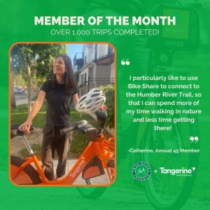 Bike Share Toronto Member of the Month October